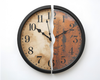 split clock face, image generated by Canva